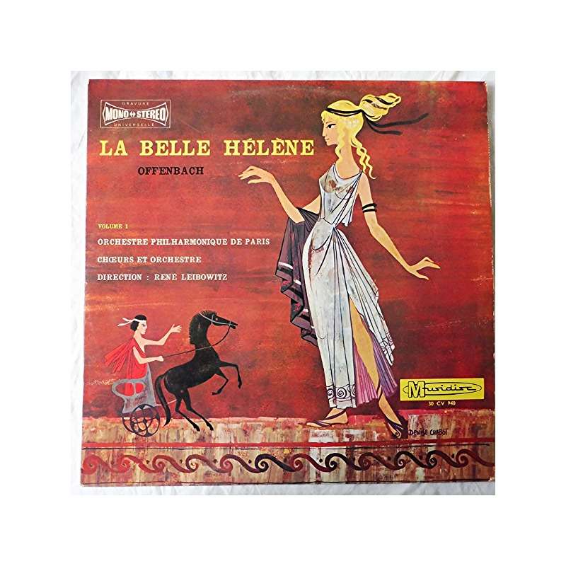 Offenbach La Belle Helene Vol 1 By Offenbach Jacques Leibowitz Mollien Dran Lp With 