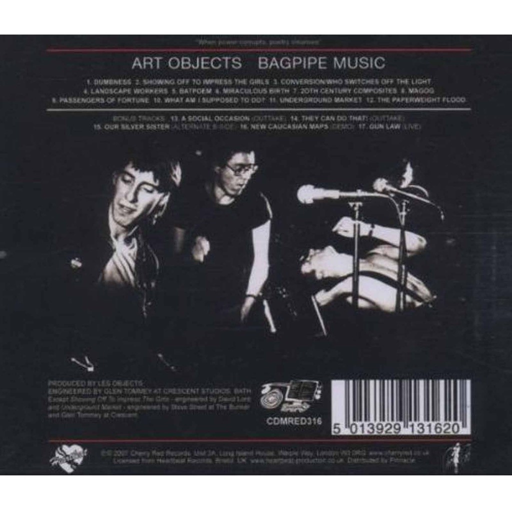 Bagpipe music de Art Objects, CD chez lautredisque Ref118189845