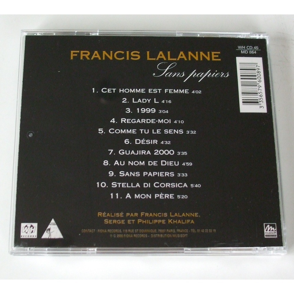 Sans papiers de Francis Lalanne, CD chez dom88 - Ref:118199415