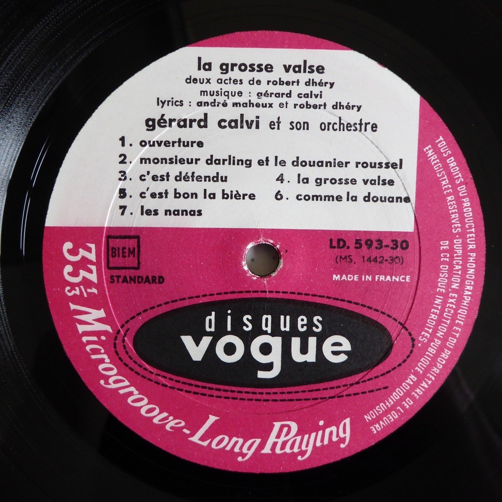 La grosse valse de Gérard Calvi Louis De Funès, 33T chez ouioui14