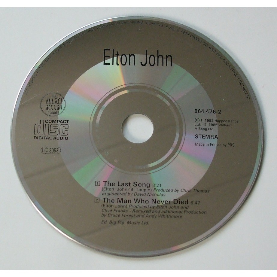 The last song by Elton John, CDS with dom88 - Ref:118247500