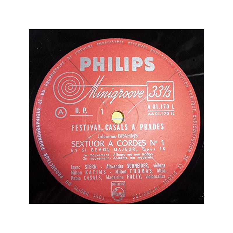 Brahms sextuor à cordes n°1 en si bémol majeur op.18 de Isaac Stern