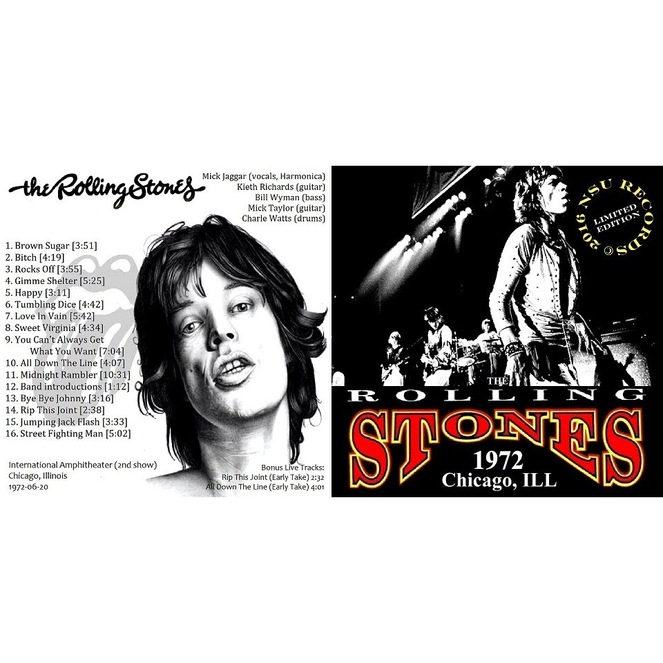 the rolling stones LIVE CHICAGO, ILL 1972 06.20 LTD CD