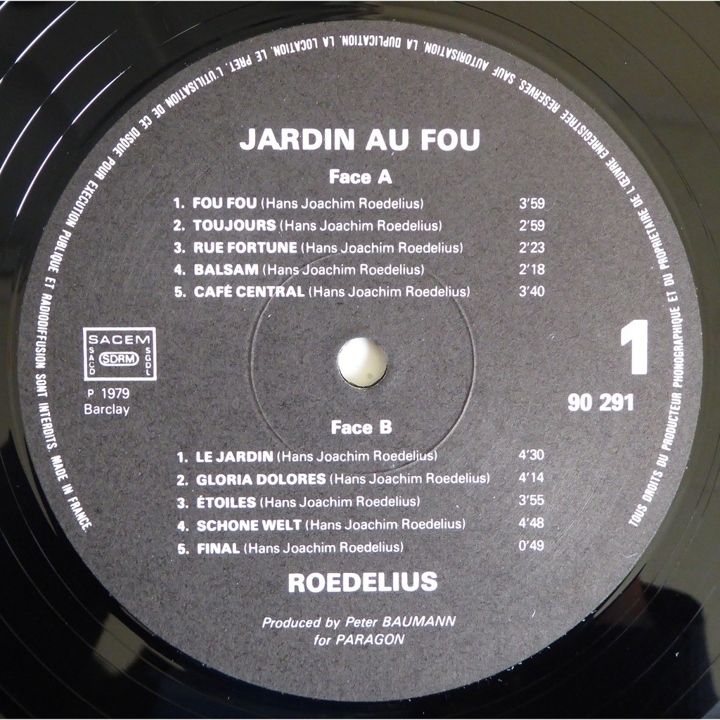 Jardin Au Fou De Hans Joachim Roedelius 33t Chez Ouioui14 Ref 118359498 Jardin au fou est né d'une très ancienne envie, double : cd and lp