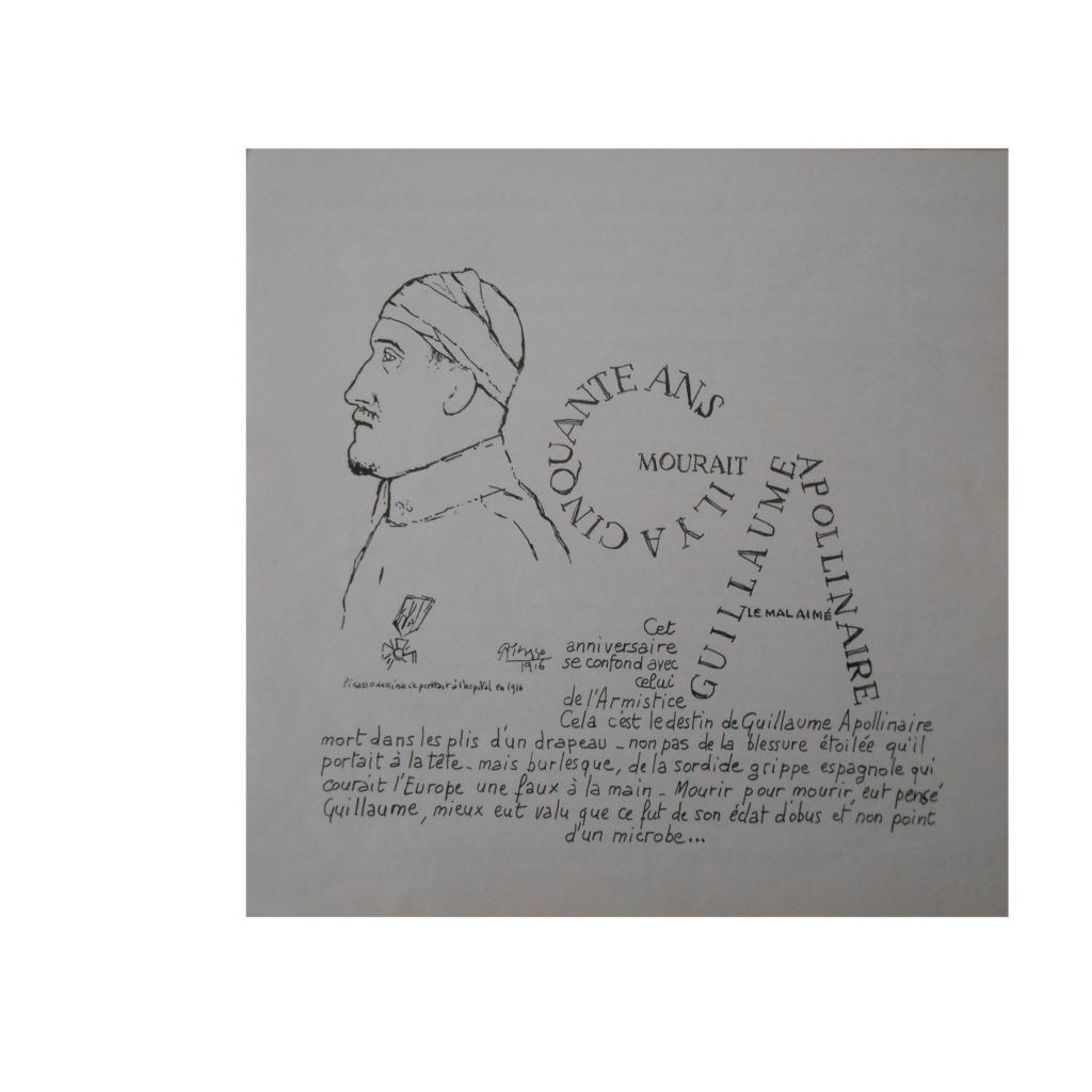 Hommage à guillaume apollinaire avec la voix d'apollinaire de Guillaume