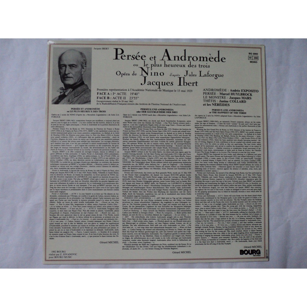 Persee et andromede by Ibert, LP with billidede Ref118392629