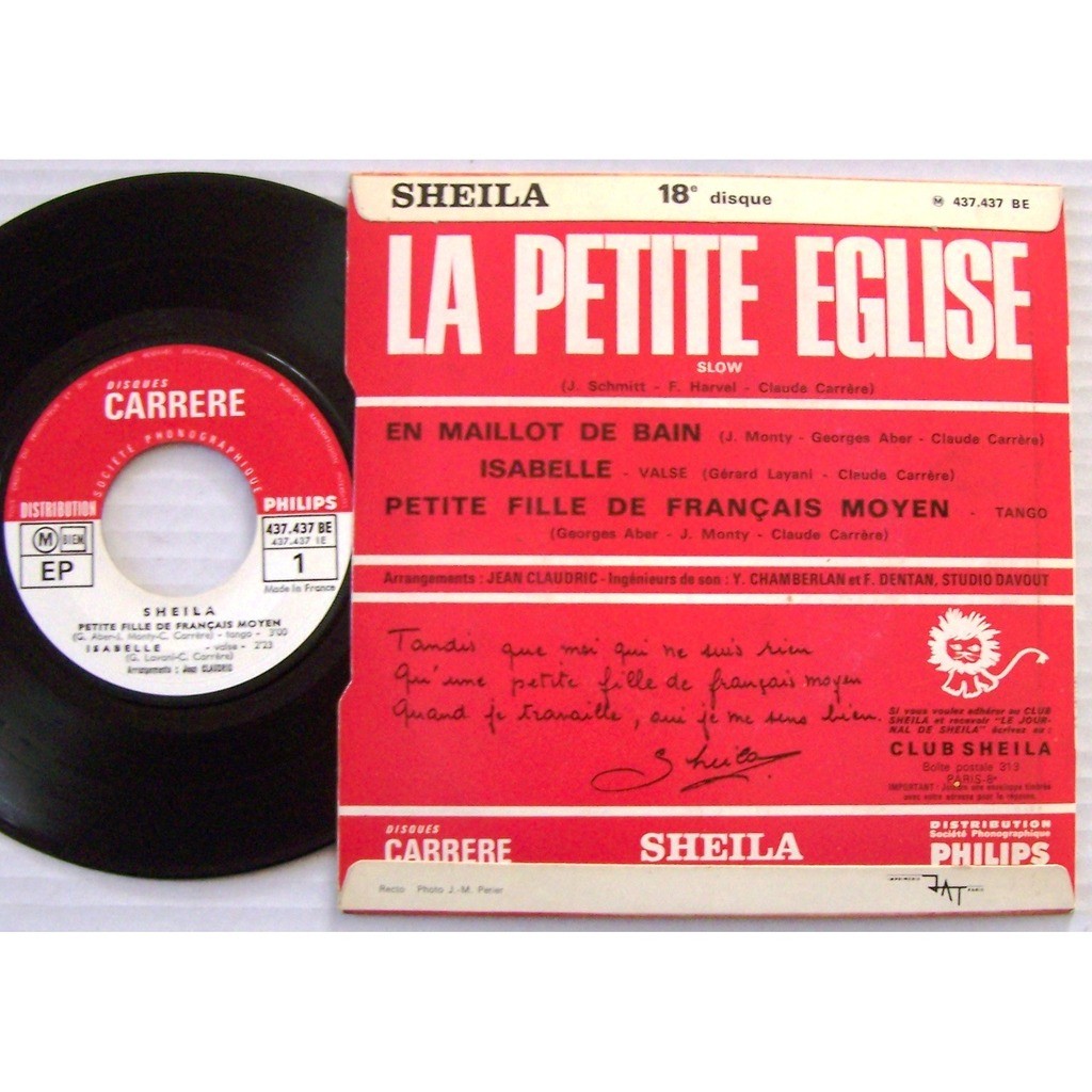 Petite fille de français moyen / la petite église de Sheila, EP chez
