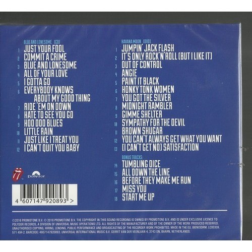  the rolling stones  -  blue and lonesome cd+dvd 