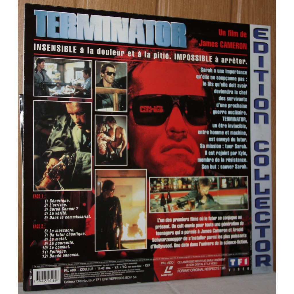 Arnold schwarzenegger de Laser Disc Terminator (Edition Collector