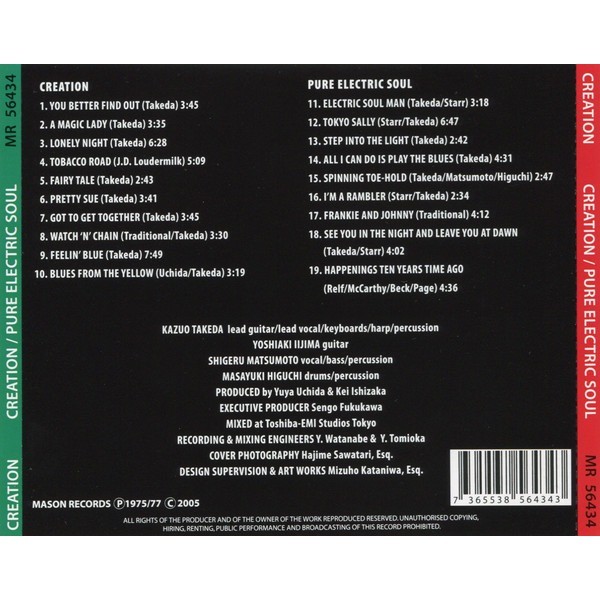 Creation / pure electric soul by Creation, CD with kamchatka Ref118687231