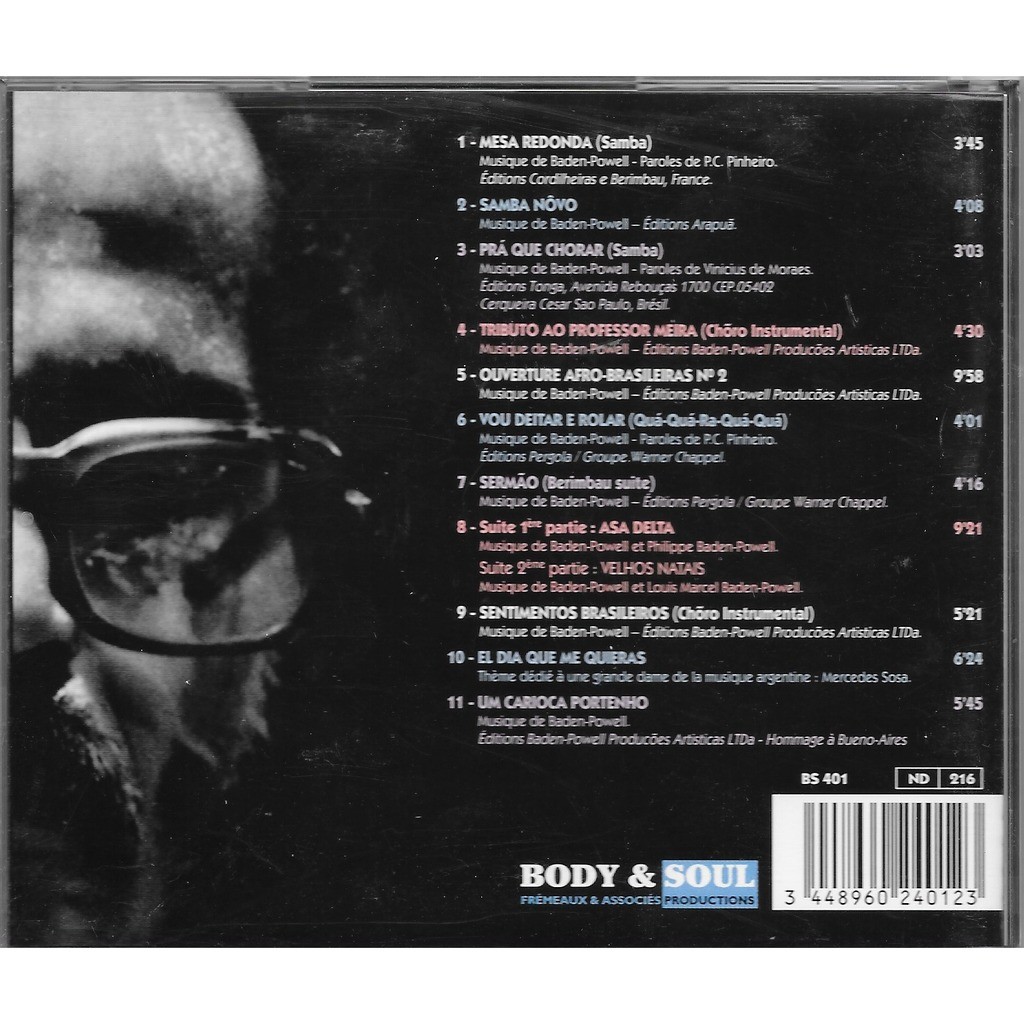 De rio a paris - décembre 94 de Baden Powell, CD chez louviers