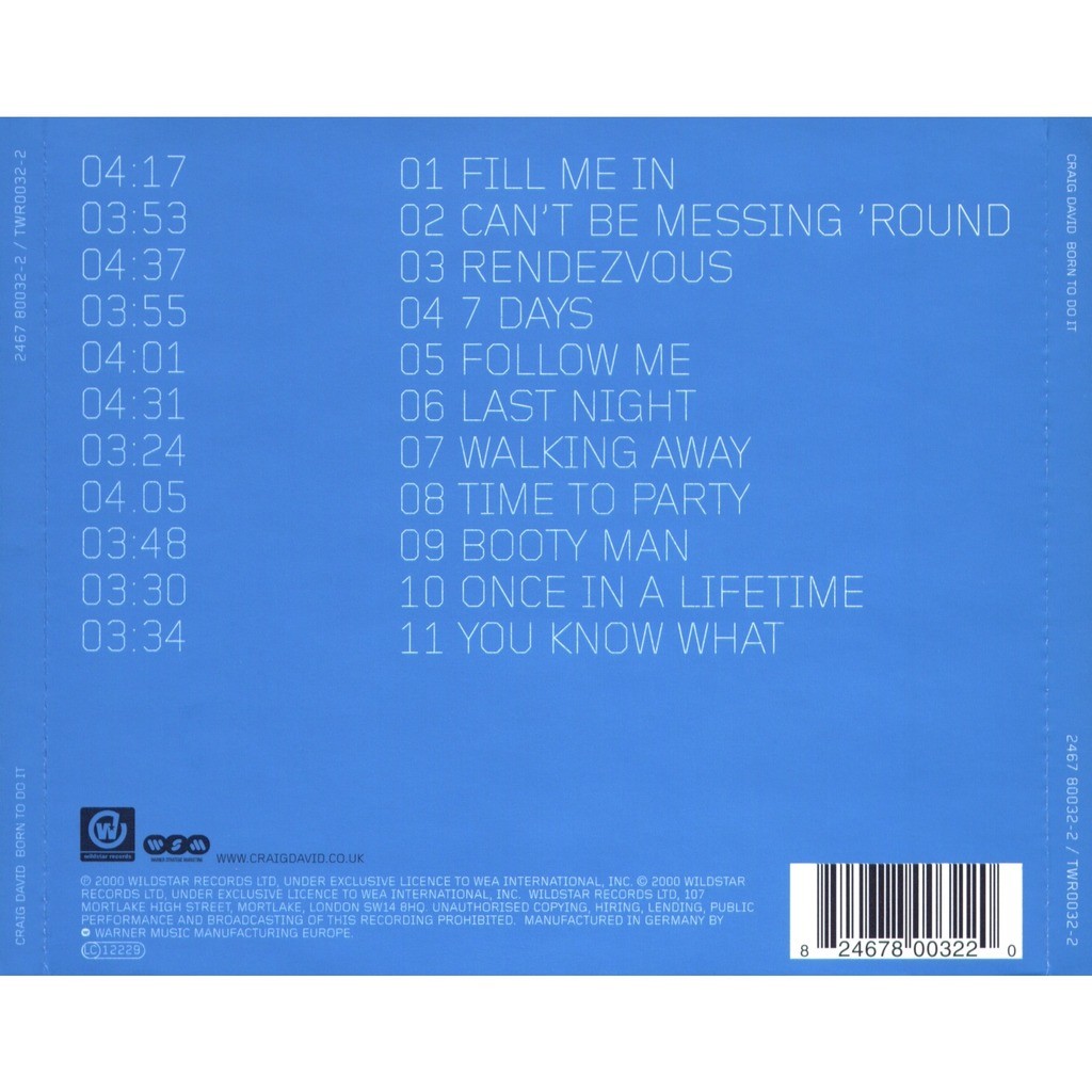 Born to do it de Craig