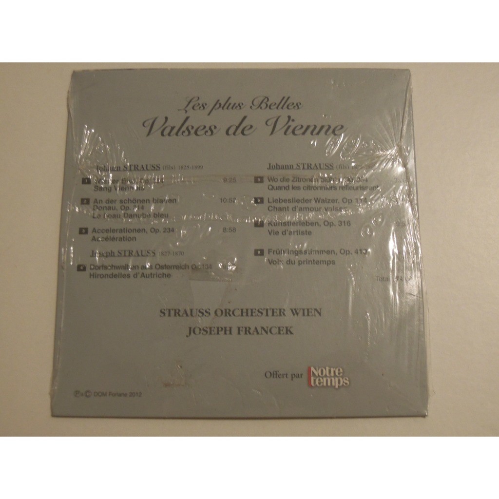 Johann strauss les plus belles valses de vienne by Joseph Francek