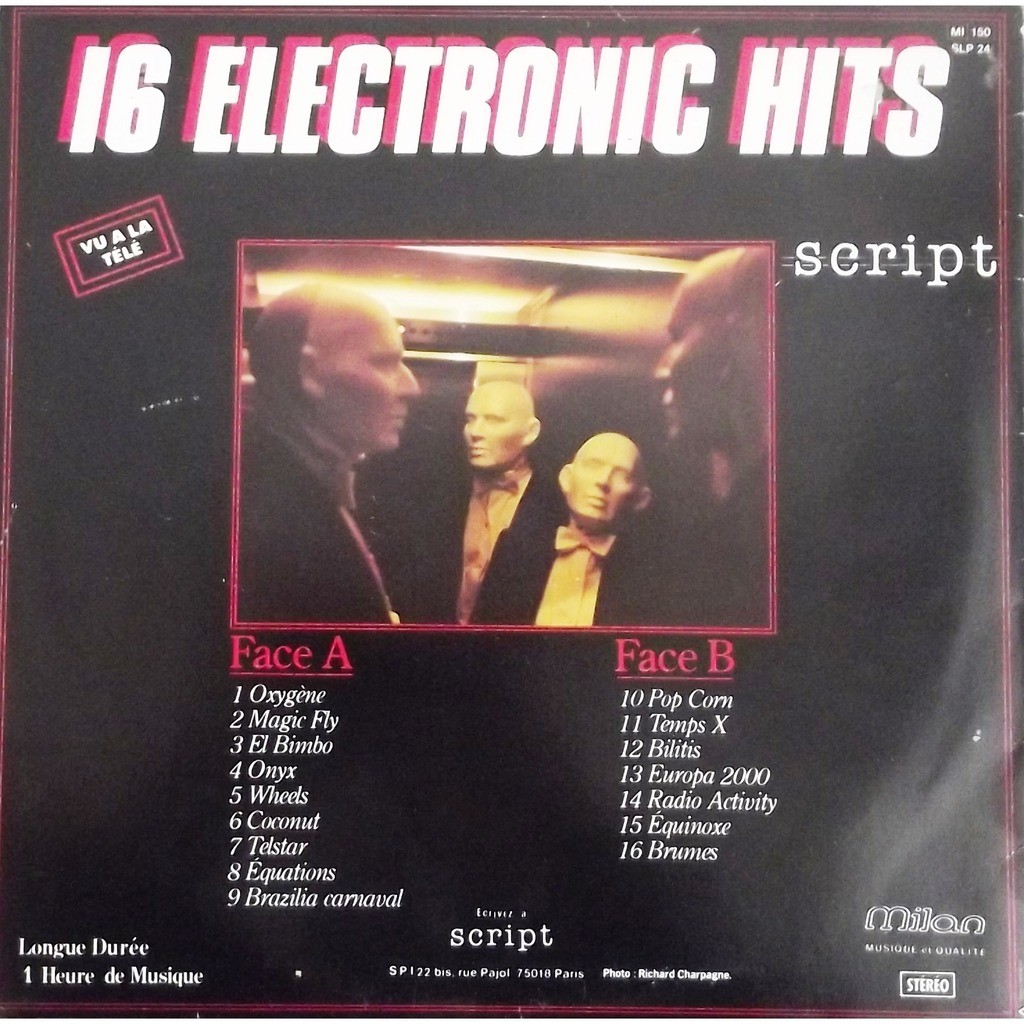 16 electronic hits de Script, 33T chez vinyl59 Ref118754112