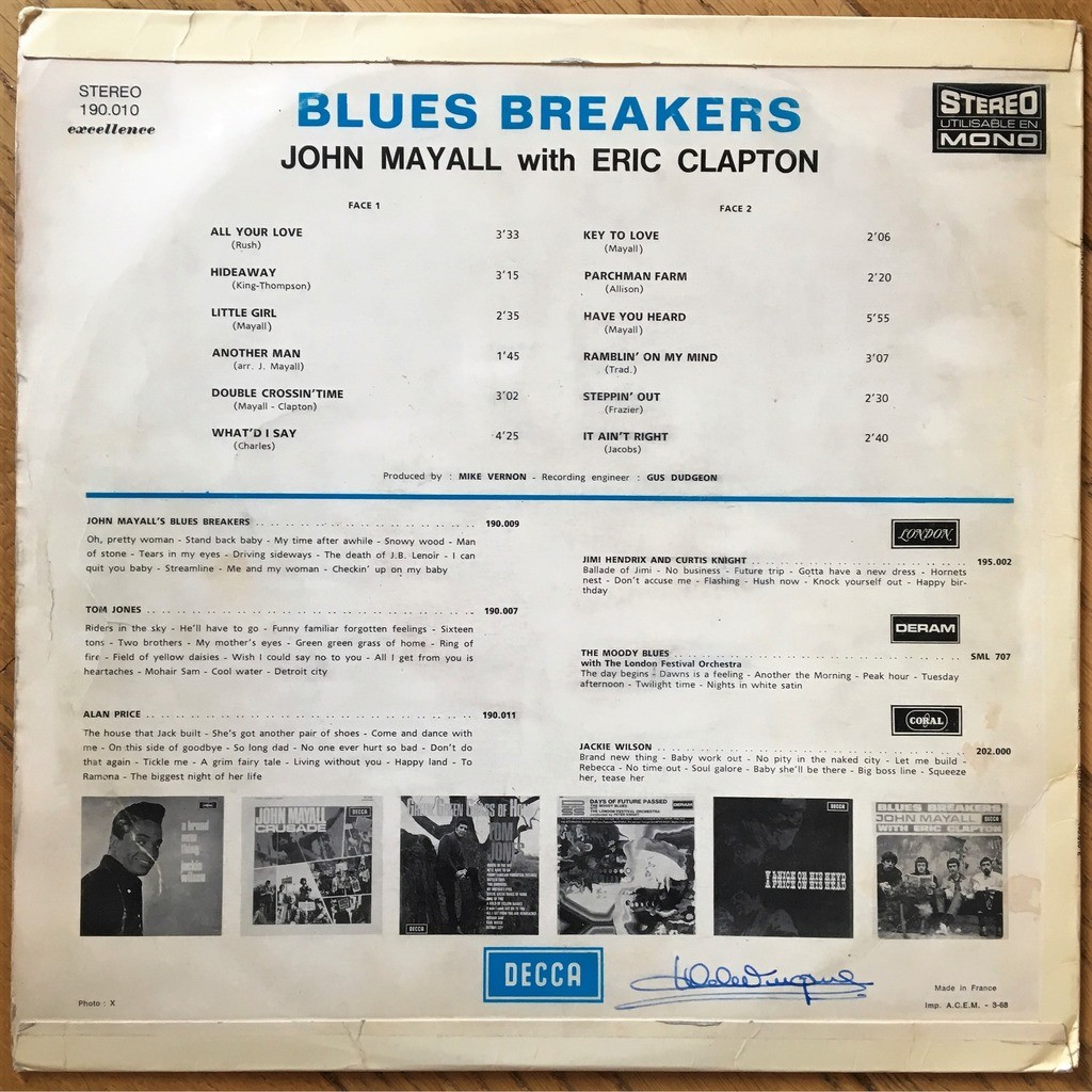 洋楽 John Mayall Blues Breakers Amazon.co.jp: Bluesbreakers with Eric Clapton: ミュージック