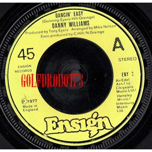 DANNY WILLIAMS DANCIN' EASY - NO MORE CANE .. .. .. .. POCHETTE PAPIER BLANC ( MINT )