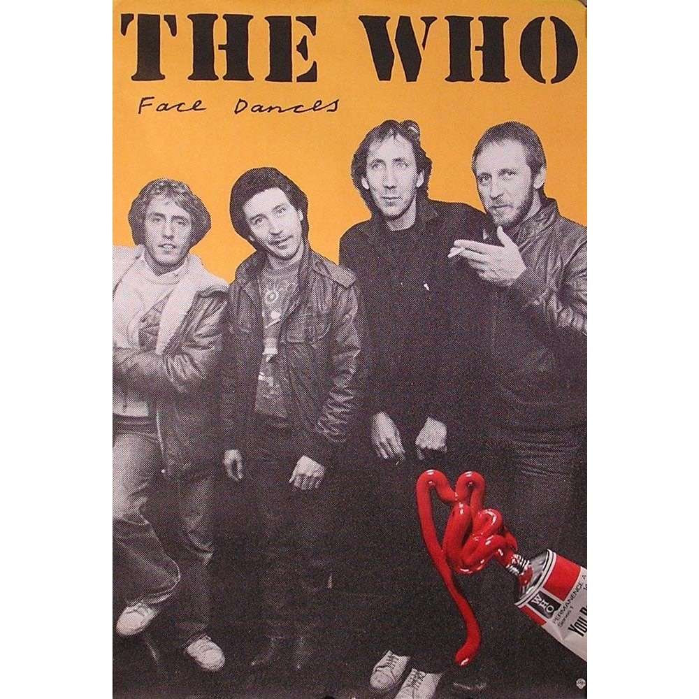 Face dances 1981 vintage original poster 39 x 27 by The Who, Poster