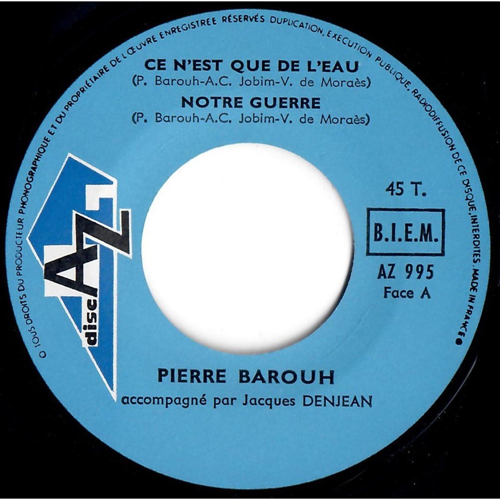 Ce n'est que de l'eau by Pierre Barouh, EP with sasham67 Ref1510609721