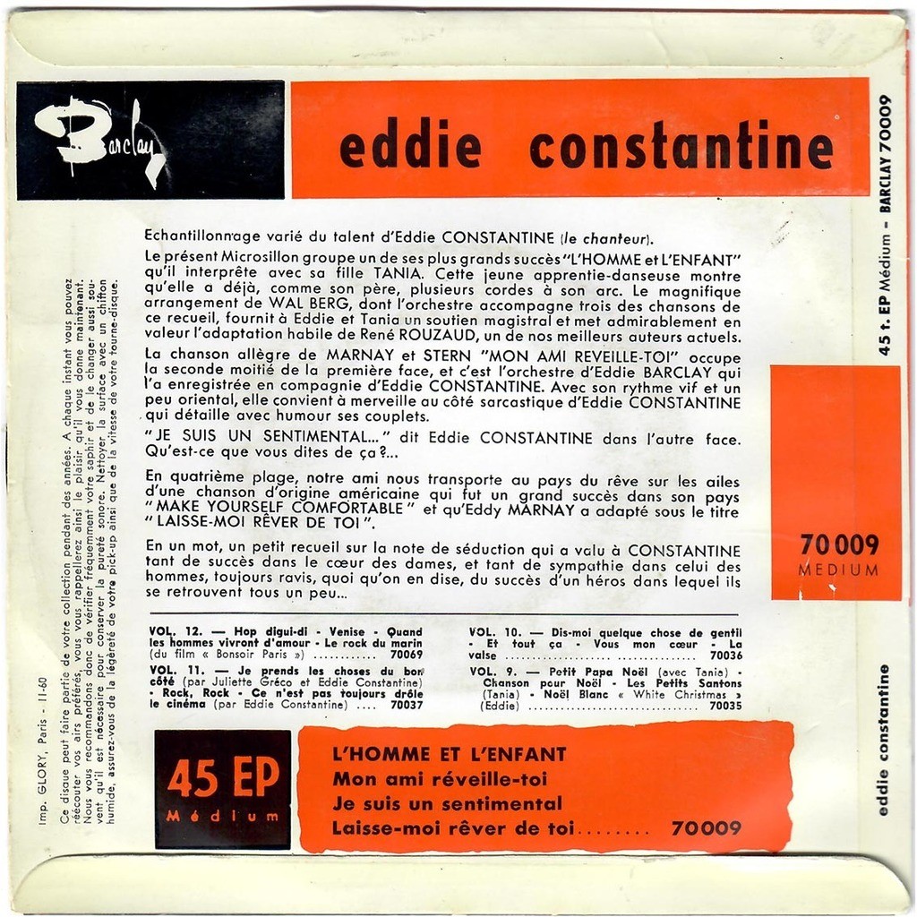 Lhomme Et Lenfant By Tania Et Eddie Constantine Ep With Sasham67 - 