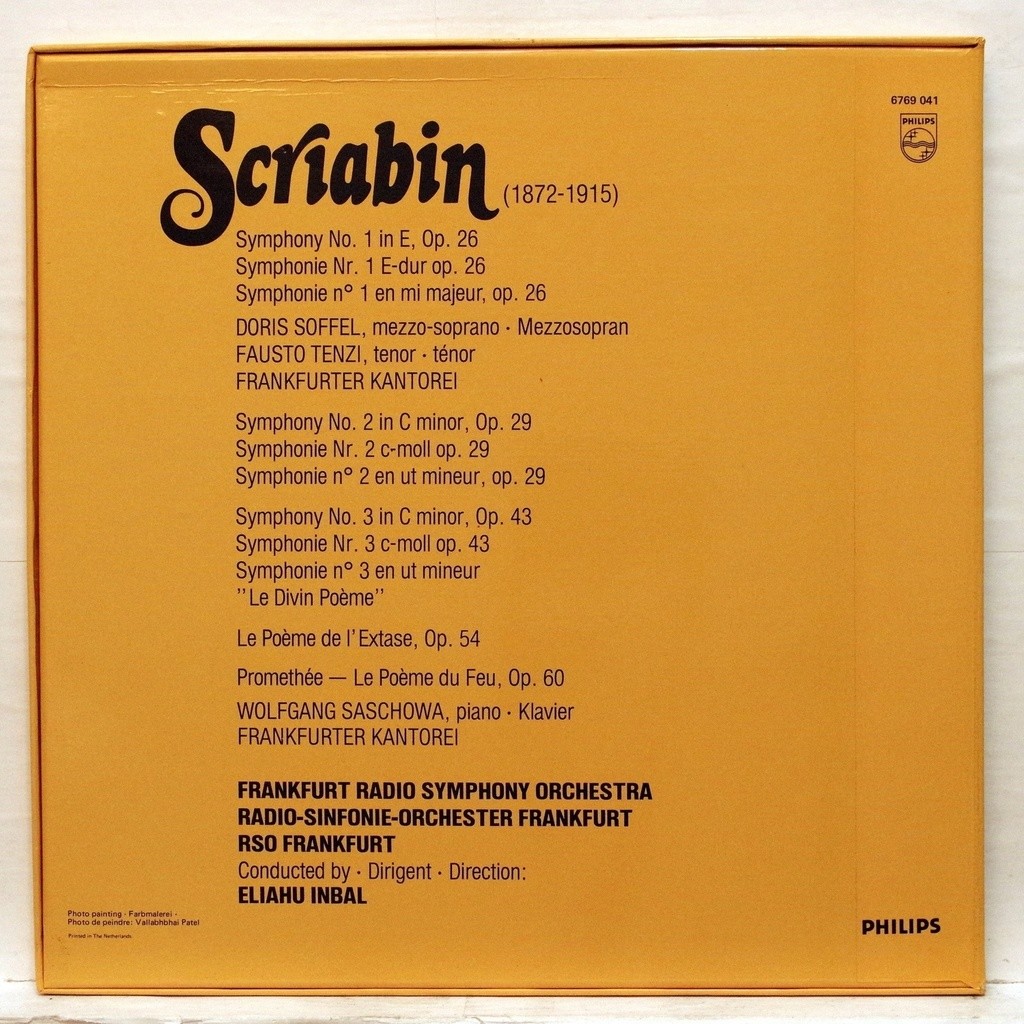 Scriabin 3 symphonies / poème de l'extase / poème du feu de Wolfgang