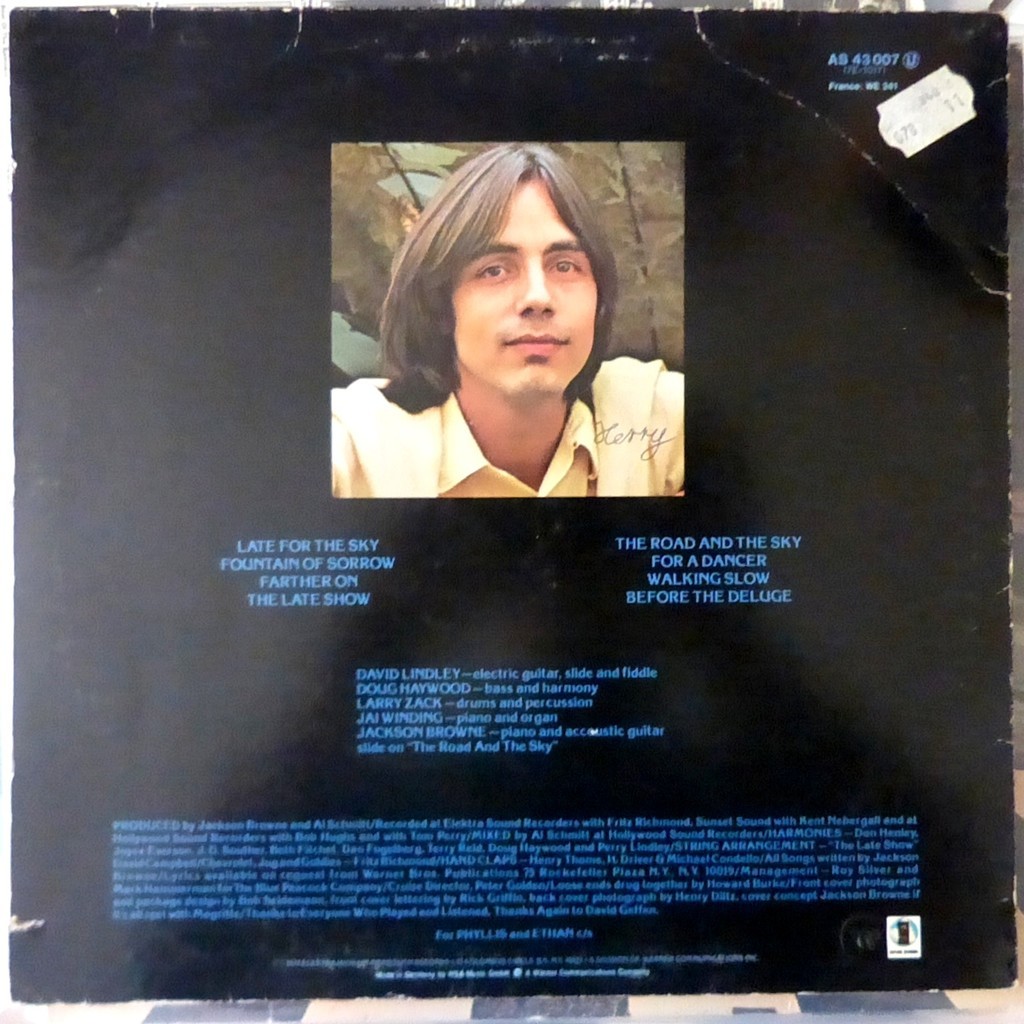 Late for the sky by Jackson Browne, LP with blackcircle Ref854577249