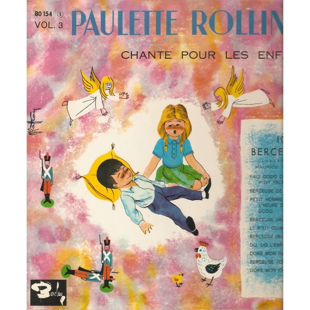 Chante pour les enfants vol 3 de Rollin Paulette, 25 cm Gatefold chez
