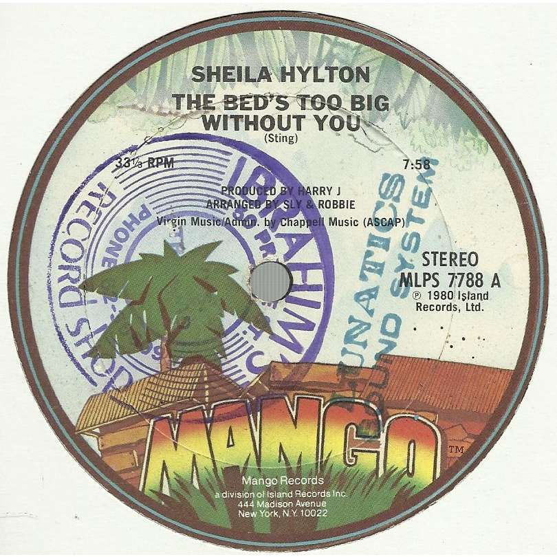 The bed’s too big without you / give me your love Sheila Hylton