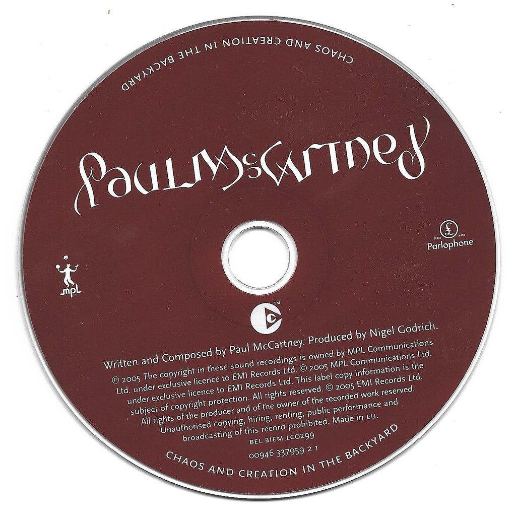 Chaos And Creation In The Backyard By Mccartney Paul CD With