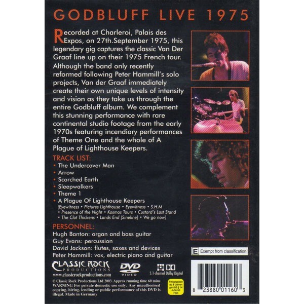 Godbluff live 1975 by Van Der Graaf Generator, DVD with valsevnik2