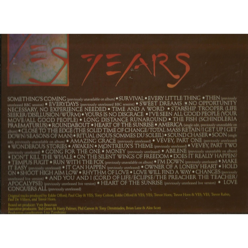  yes  -  yes years boxset 