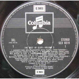 レコードThe Best of Cliff Volume 2 SCX6519