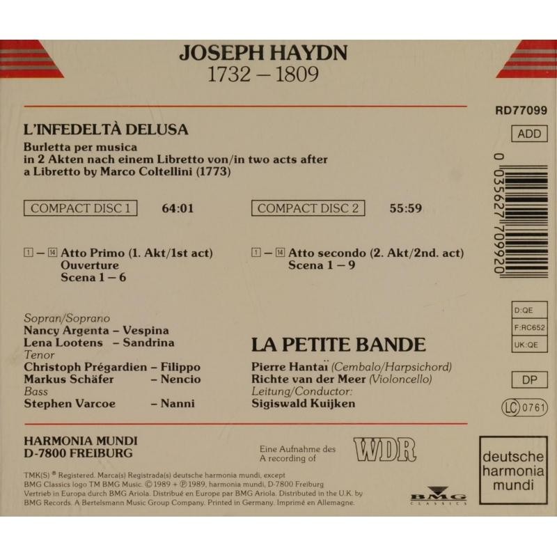 L'infedeltà delusa / kuijken Haydn, Joseph ( CD2枚 ) 売り手: melomaan