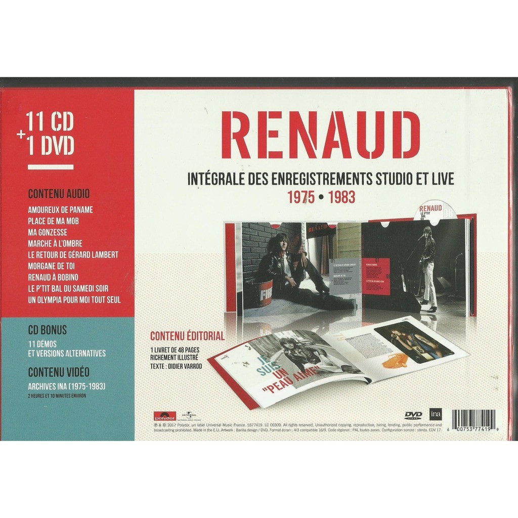  renaud  -  1975-1983 les annees beton 11cd dvd 