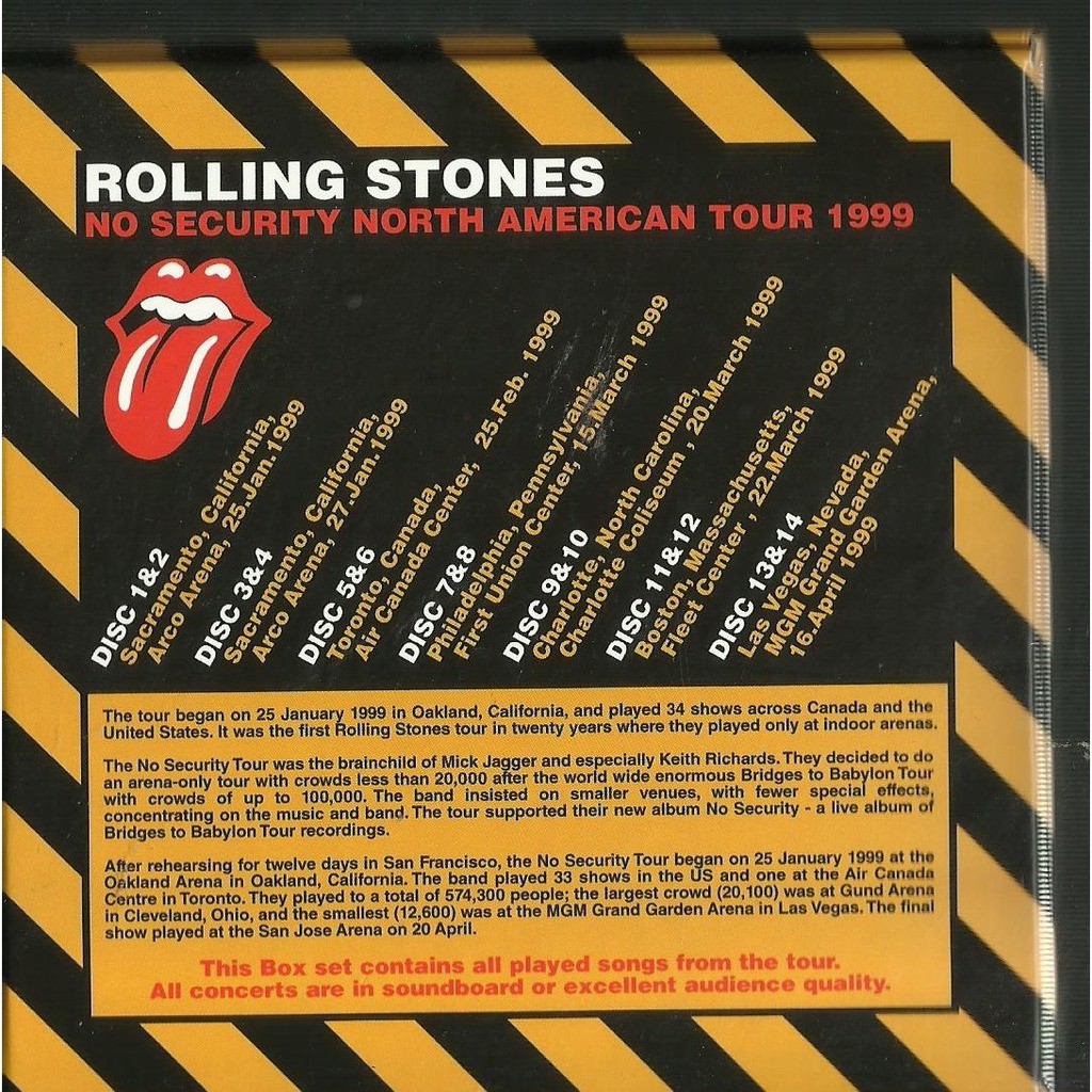  the rolling stones  -  no security 1999 