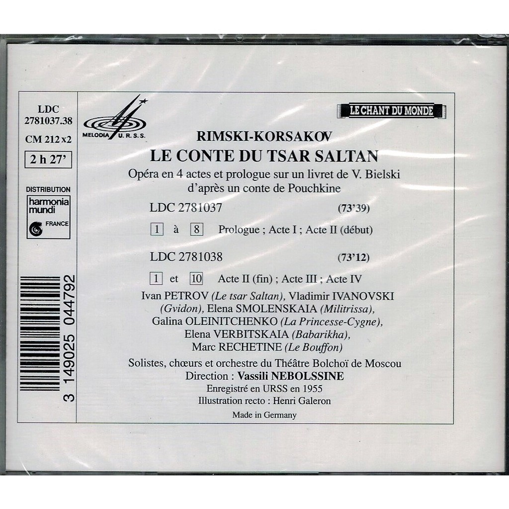 The tale of tsar saltan / vassili nebolsin by RimskyKorsakov, Nikolai