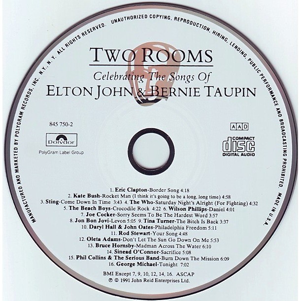 Two rooms celebrating the songs of elton john & bernie taupin by