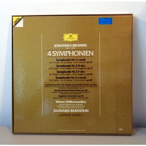 Brahms complete symphonies - variations & overtures - Leonard Bernstein - (  LP4枚 ) - セラー： soulableta - Id:119002311