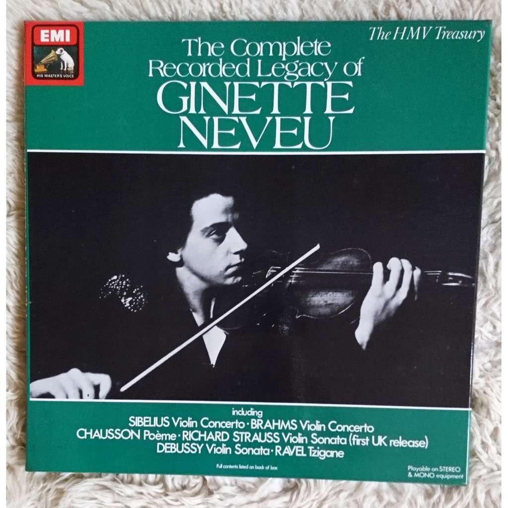 GINETTE NEVEU the complete recorded legacy of ginette neveu