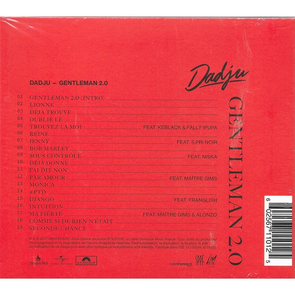 Gentlemen 2.0 de Dadju, CD chez louviers - Ref:119019520