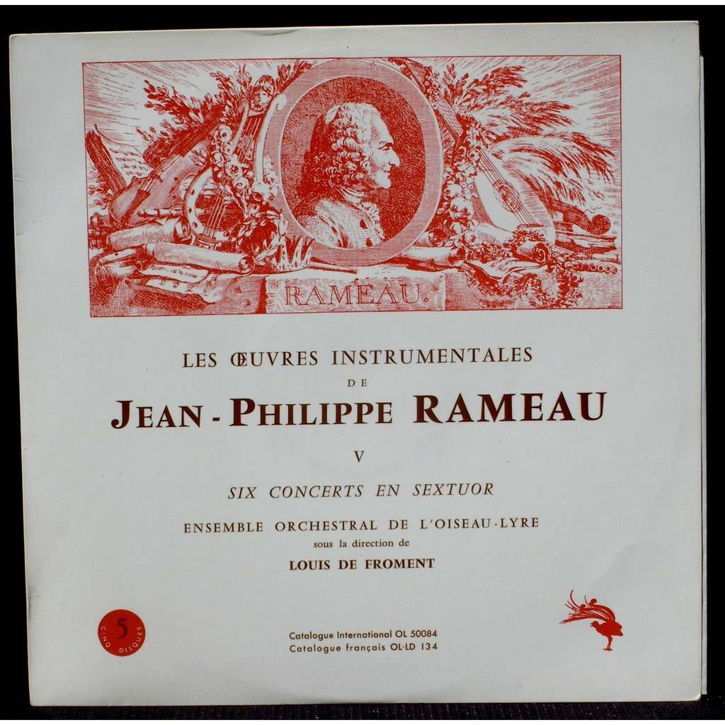 Rameau 6 Concerts En Sextuor Louis De Froment Rameau 6 Concerts En Sextuor Orchestre Oiseau Lyre Louis De Froment Lp Cv Nm