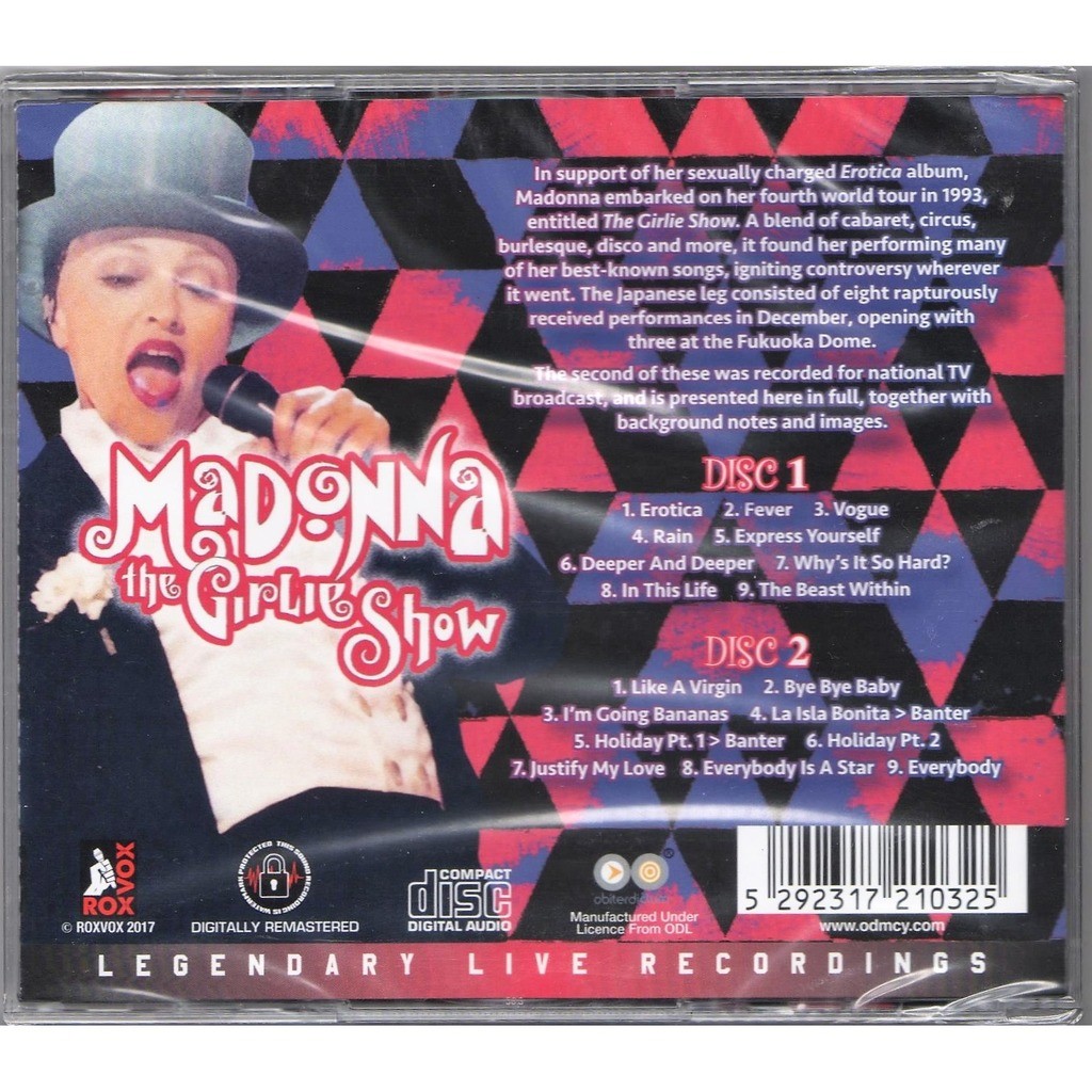 The girlie show (fukuoka dome 08.12.1993) - Madonna - ( CD2枚 ) - 売り手：  gmvrecords - Id:119029133