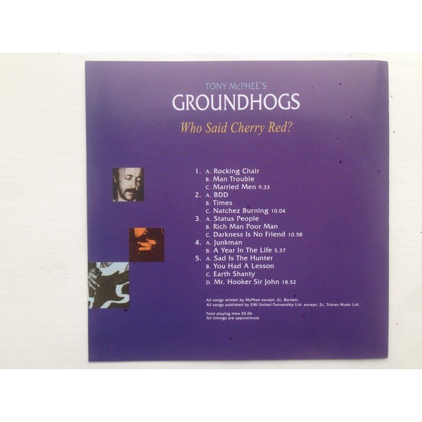 Who said cherry red? by Tony Mcphee'S Groundhogs, CD with kamchatka