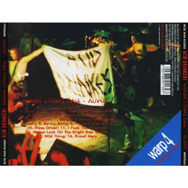  Acid Drinkers  -  varran strikes back - alive!!! (cd) 