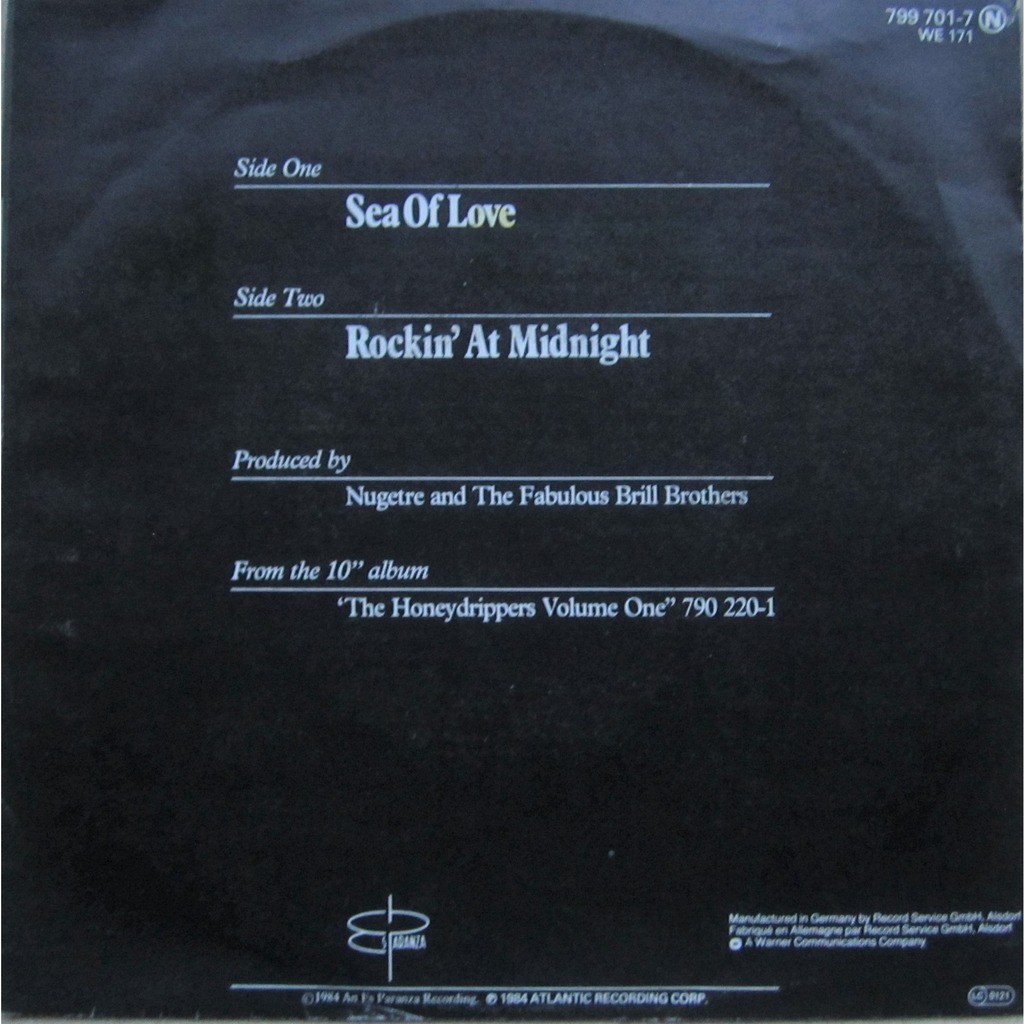 Sea of love / rockin' at midnight by Honeydrippers, 7inch x 1 with