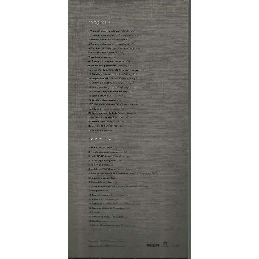  johnny hallyday  -  collection promo 