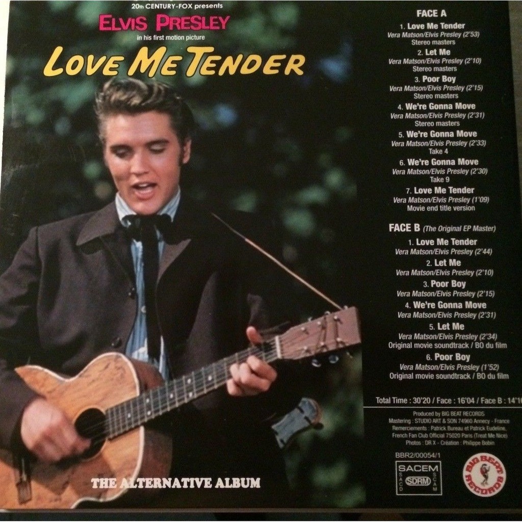 Love Me Tender By Elvis Presley 10 Inch Box With Bigbeatrecords Ref119079354 