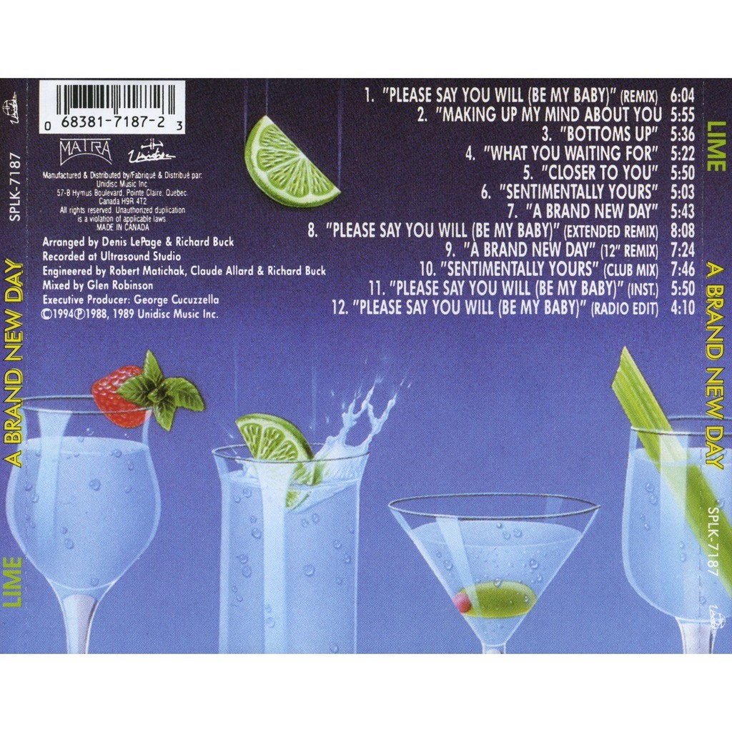 A brand new day de Lime, CD chez solarfire Ref119088063