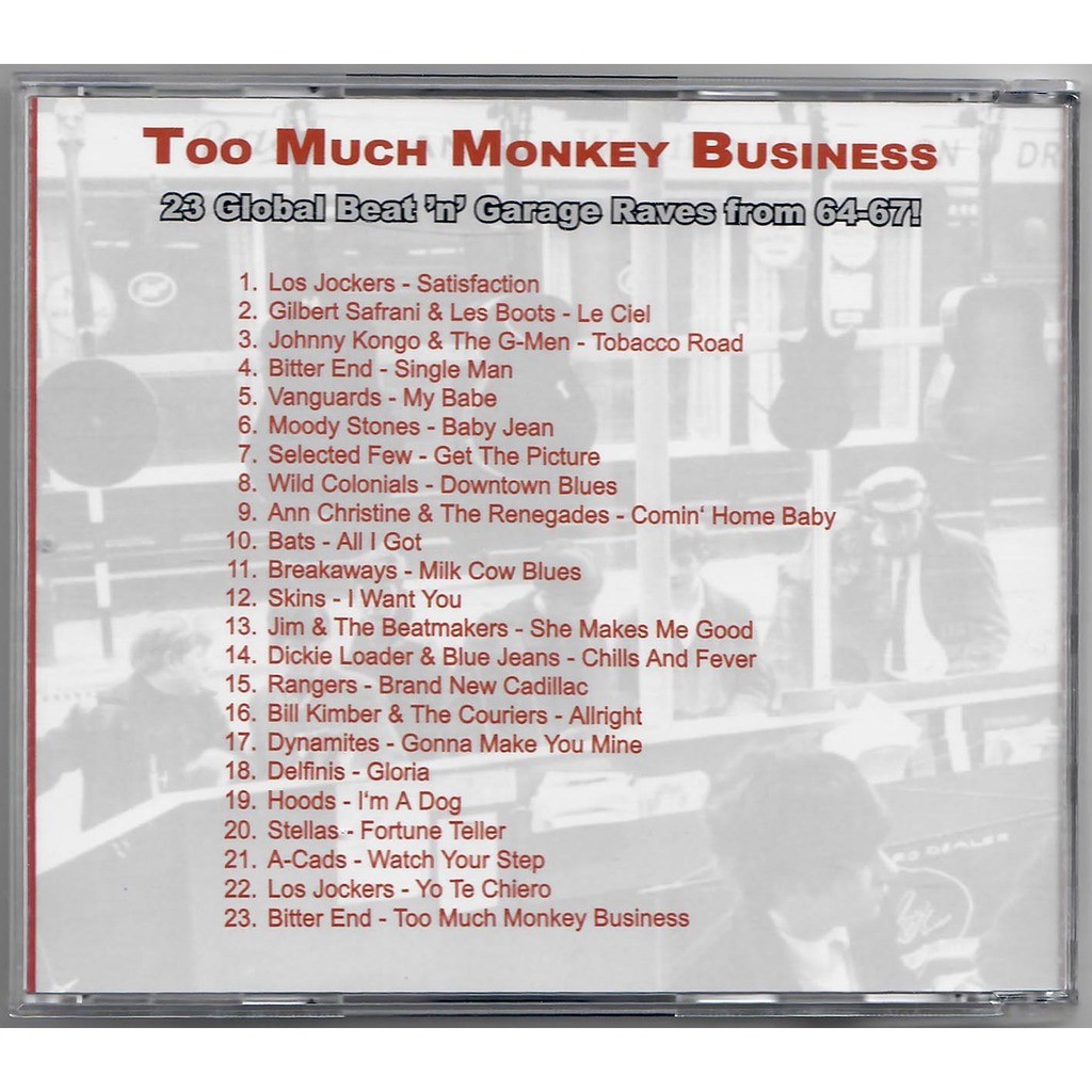  Various - Too Much Monkey Business  -  23 global beat 'n' garage raves from 64-67! 