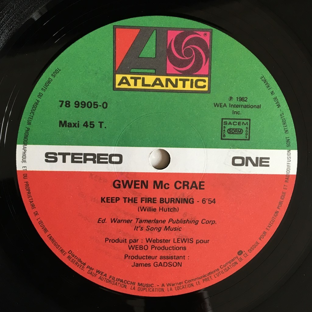 Keep the fire burning by Gwen Mccrae, 12inch with labelledoccasion