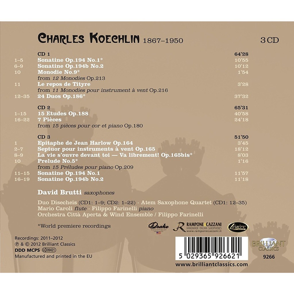 Complete music for saxophone / david brutti, orchdestra città aperta